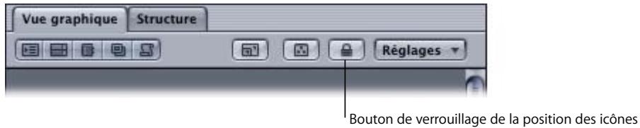 APPLE DVD STUDIO PRO 4 - Pour verrouiller la position des icônes, effectuez l'une des opérations suivantes : - 1