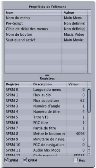 APPLE DVD STUDIO PRO 4 - Fenêtre d'informations - 1