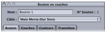 APPLE DVD STUDIO PRO 4 - Réglages situés dans la partie supérieure de l'inspecteur de bouton des menus en couches - 1