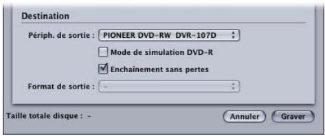 APPLE DVD STUDIO PRO 4 - Configuration du type de sortie - 1