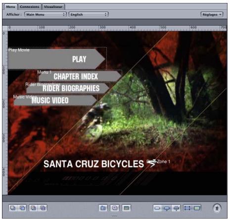 APPLE DVD STUDIO PRO 4 - Onglet Menu - 1