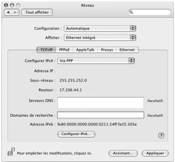 APPLE EMAC - Pour configurer une connexion ppPoE : - 3