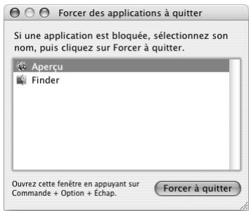 APPLE EMAC - Pour forcer une application à quitter : - 1