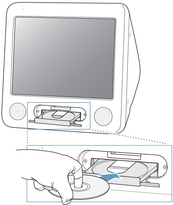 APPLE EMAC - Insertion d'un CD ou d'un DVD - 1
