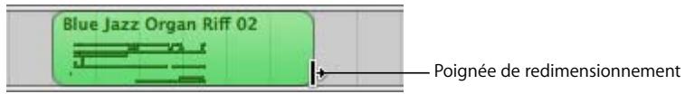 APPLE GARAGEBAND 3 - Pour redimensionner une séquence : - 1