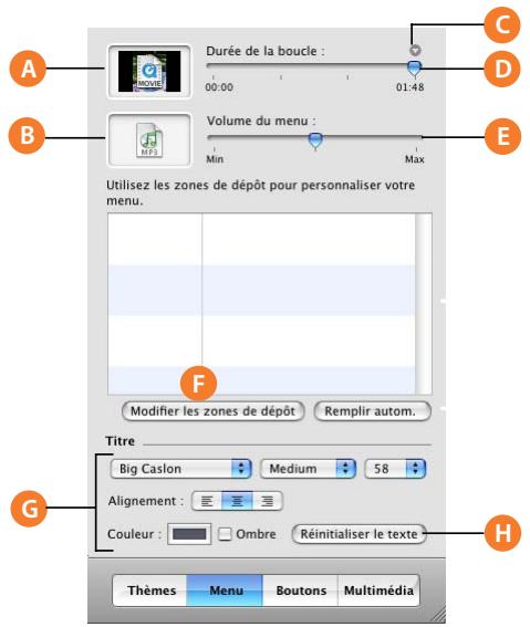 APPLE IDVD 6 - Sous-fenêtre menu - 1