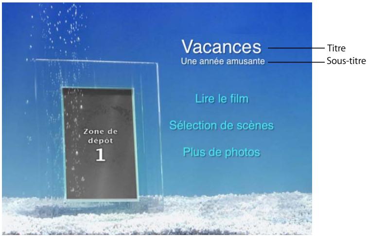 APPLE IDVD 6 - Pour personnaliser le texte : - 3