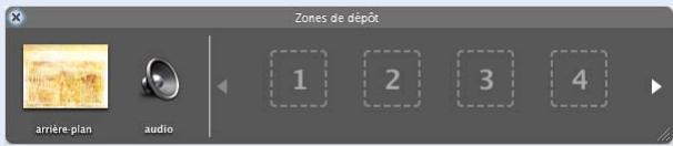 APPLE IDVD 6 - Pour ouvrir l'éditeur de zones de dépôt : - 1