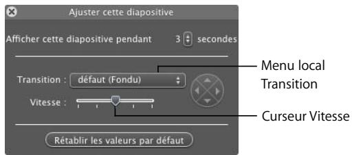 APPLE IPHOTO 6 - Pour désir des effets de transition, effectuez l'une des opérations suivantes : - 1