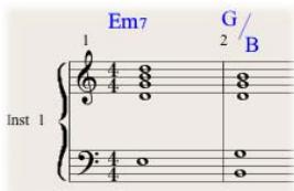 APPLE LOGIC PRO 7.1 - Pour insérer des accords de la piste accord dans l'éditeur de partitions : - 1