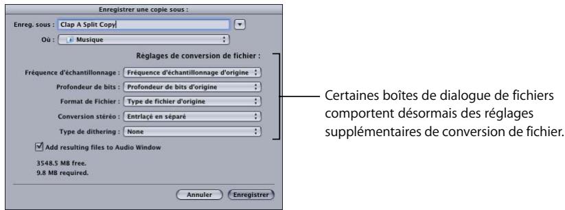 APPLE LOGIC PRO 7.1 - Modifications apportées aux boîtes de dialogue - 1