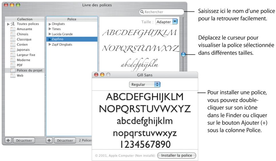 APPLE MAC OS X 10.3 - Livre des polices - 1