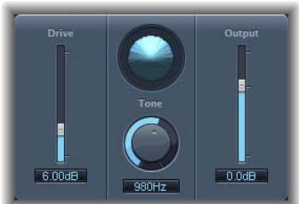 APPLE SOUNDTRACK PRO - Paramètres de l'effet Overdrive - 1