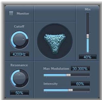 APPLE SOUNDTRACK PRO - Paramètres de l'effet Phase Distortion - 1
