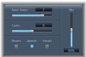 APPLE SOUNDTRACK PRO - Paramètres du module Pitch Shifter II - 1