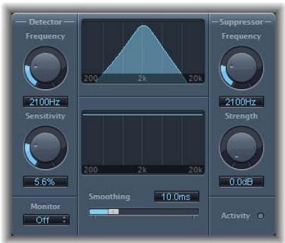 APPLE SOUNDTRACK PRO - Paramètres du module DeEsser - 1