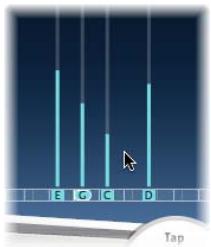 APPLE SOUNDTRACK PRO - Pour modifier un paramètre de tap dans l'écran Tap, procédez comme suit : - 2