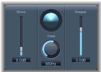 APPLE SOUNDTRACK PRO - Paramètres de l'effet Distortion - 1