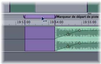 APPLE WAVEBURNER - Pour déplacer le marqueur de début de piste et le point de départ de la pause : - 1