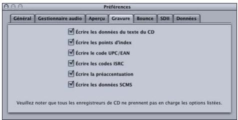 APPLE WAVEBURNER - Préférences pour la gravure - 1