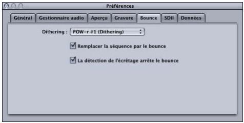 APPLE WAVEBURNER - Préférences pour les bounces - 1
