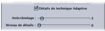 APPLE COMPRESSOR 2 - Détails de la technique adaptive, anticrénelage et niveau de détails - 1
