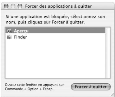 APPLE POWERBOOK G4 15-INCH - Pour forcer une application à quitter : - 1