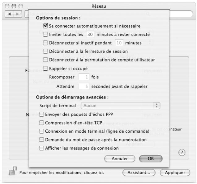 APPLE POWERBOOK G4 15-INCH - Pour vous connecter automatiquement dès que vous ouvrez une application tcp/ip, telle qu'un navigateur web ou une messagerie électronique : - 1