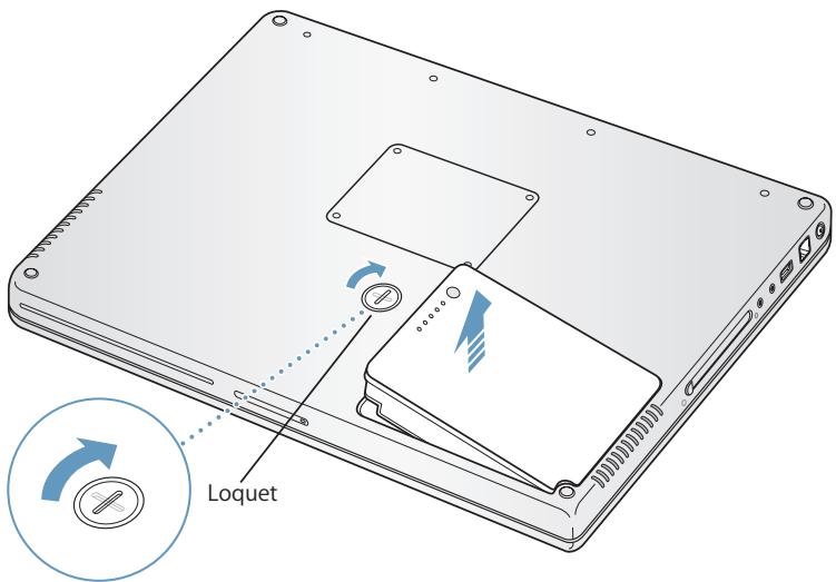 APPLE POWERBOOK G4 15-INCH - Pour retirer la batterie: - 1