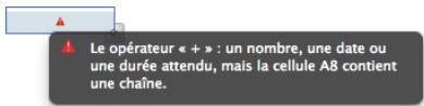 APPLE IWORK - Gestion des erreurs et des averissements dans les formules - 1