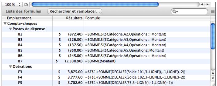 APPLE IWORK - Affichage de toute les formules d'une feuille de calcul - 1