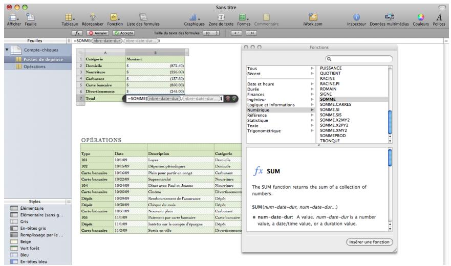 APPLE IWORK - Bienvenue dans les formules et les fonctions d'iWork - 1