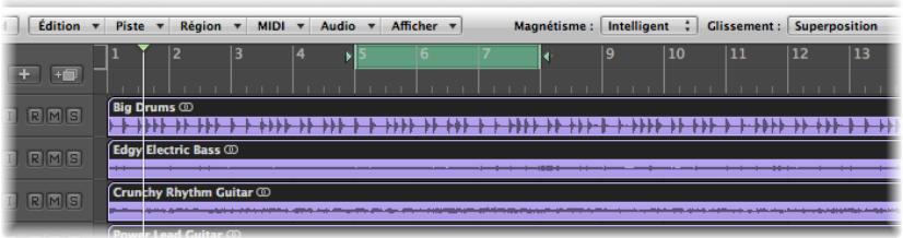 APPLE LOGIC PRO 8 - Pour répéter une rubrique de votre arrangement à l'aide des locators : - 1