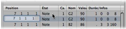 APPLE LOGIC PRO 8 - Pour dupliquer un événement existant : - 2