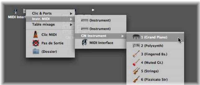 APPLE LOGIC PRO 8 - Pour étabir une connexion entre deux objets - méthode 2 : - 1