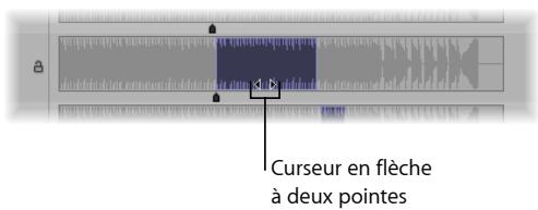 APPLE LOGIC PRO 8 - Pour déplacer la zone de la région au sein du fichier audio : - 1