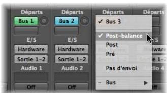 APPLE LOGIC PRO 8 - Effets d'envoi auxiliaires Post, Post-pan et Pré-fader - 2