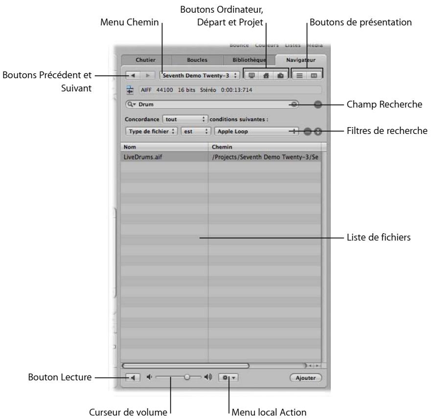 APPLE LOGIC PRO 8 - Présentation du navigateur - 1