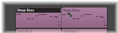APPLE LOGIC PRO 8 - Pour fusionner plusieurs régions à l'aide de l'outil Colle : - 2