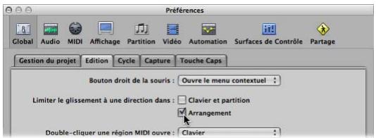 APPLE LOGIC PRO 8 - Limitation des mouvements des régions - 1