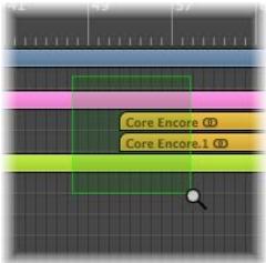 APPLE LOGIC PRO 8 - Zoom avant sur une rubrique de l'écran - 1