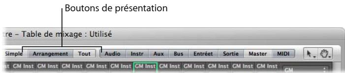 APPLE LOGIC PRO 8 - Utilisation des presentaions Simple, Arrangement et Tout - 1