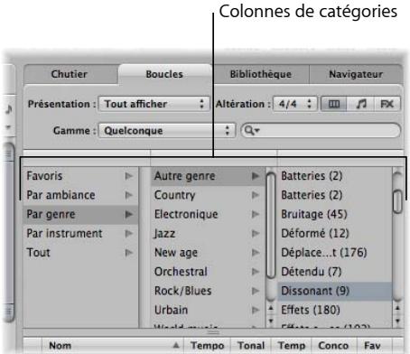APPLE LOGIC PRO 8 - Présentation du navigateur de boucles - 3