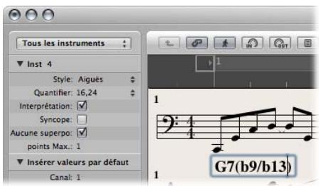 APPLE LOGIC PRO 8 - Pour creer un symbole d'accord, procedez comme suit : - 1
