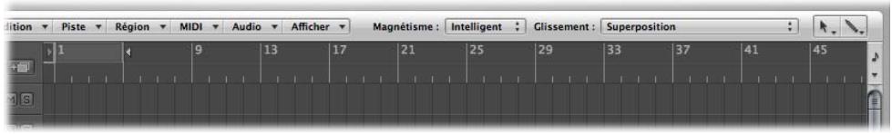 APPLE LOGIC PRO 8 - Réglage de l'affichage de la règle Mesure - 2