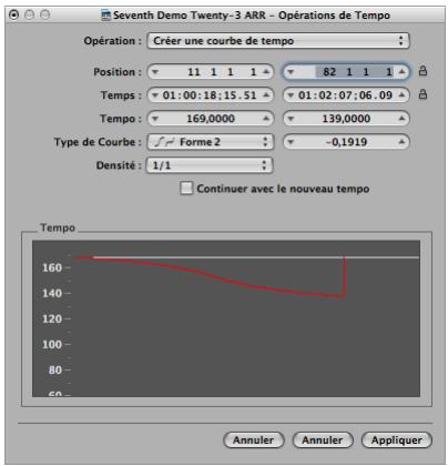 APPLE LOGIC PRO 8 - Pour ouvrir la fenêtre Opérations sur le tempo : - 1