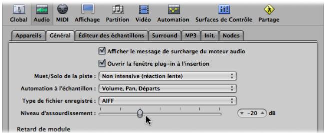 APPLE LOGIC PRO 8 - Réglage du volume de base du projet - 2