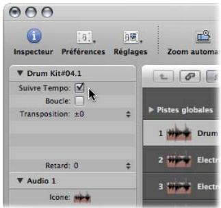APPLE LOGIC PRO 8 - Utilisation de la fonction Suivre le tempo - 1