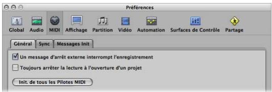 APPLE LOGIC PRO 8 - Preférences générales - 1