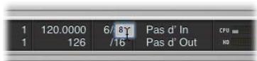 APPLE LOGIC PRO 8 - Réglage de l'articulation du temps dans un projet - 4